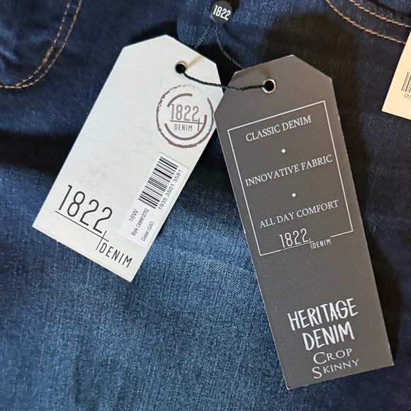 1822 Denim Dark Blue Ankle Jeans - Picture 3 of 9